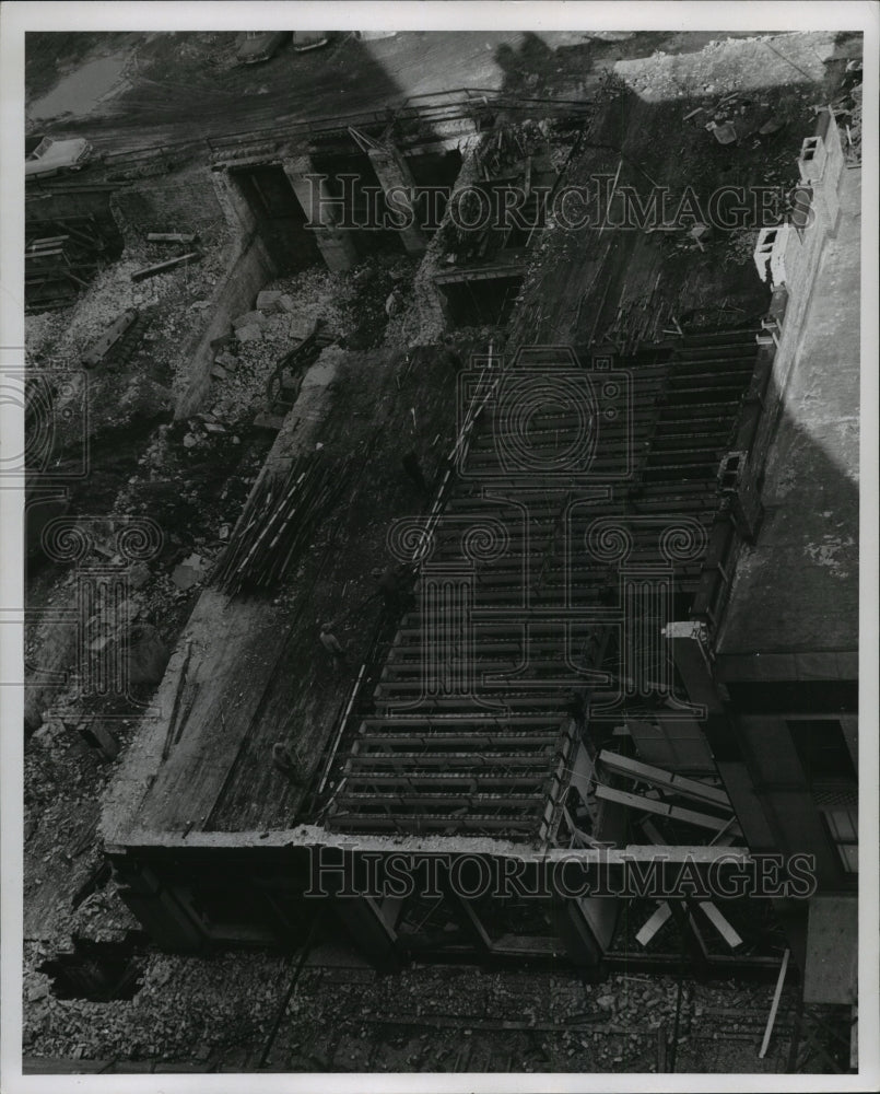 1957 Press Photo digging of foundation Milwaukee City Hall annex - mja77315-Historic Images