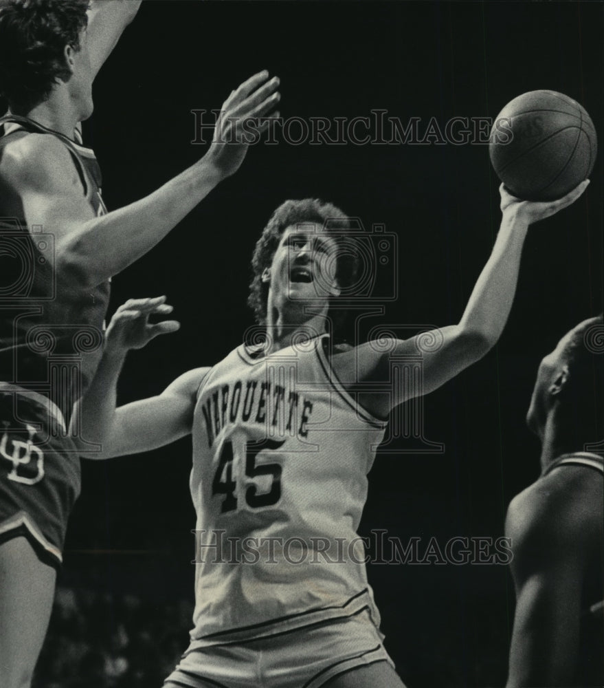 1984 Press Photo Marquette University basketball player Vic Lazaretti-Historic Images