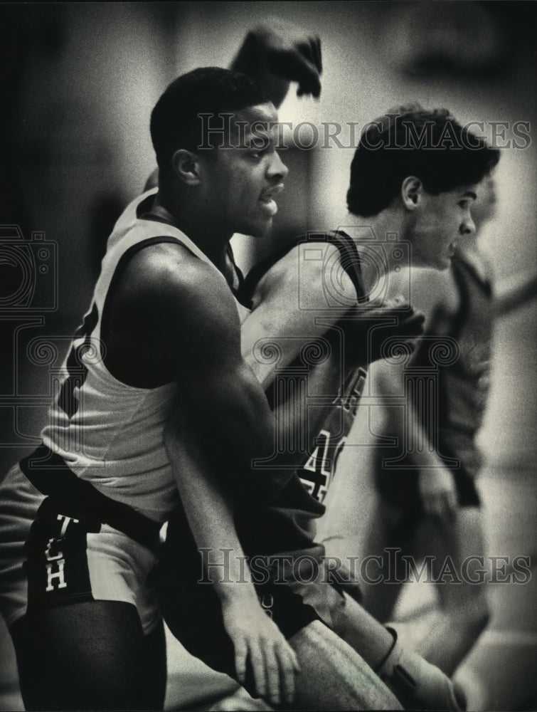 1988 Press Photo Keombani Coleman on Tech&#39;s basketball team - mja77745- Historic Images
