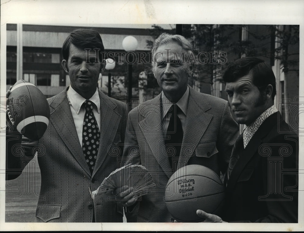 1972 Press Photo Russ Coley, Gary Wynveen & Larry Riley in Milwaukee, Wisconsin-Historic Images