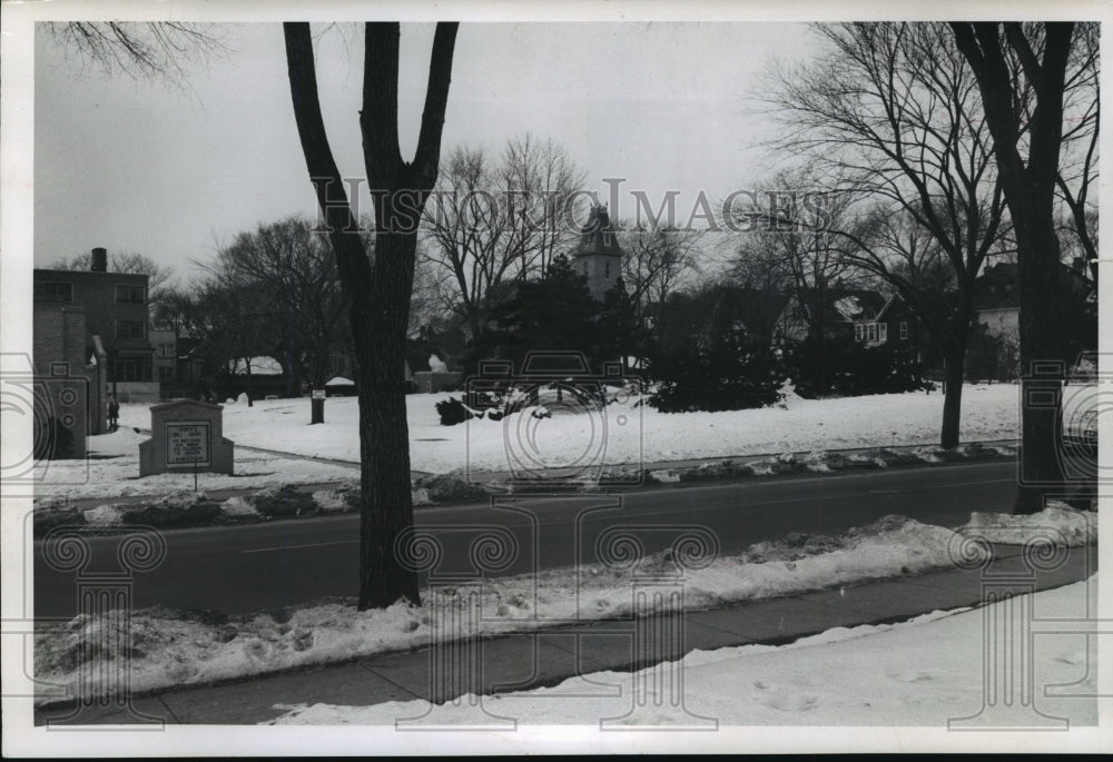 1960 Press Photo Concordia University Wisconsin site for dormitory construction-Historic Images