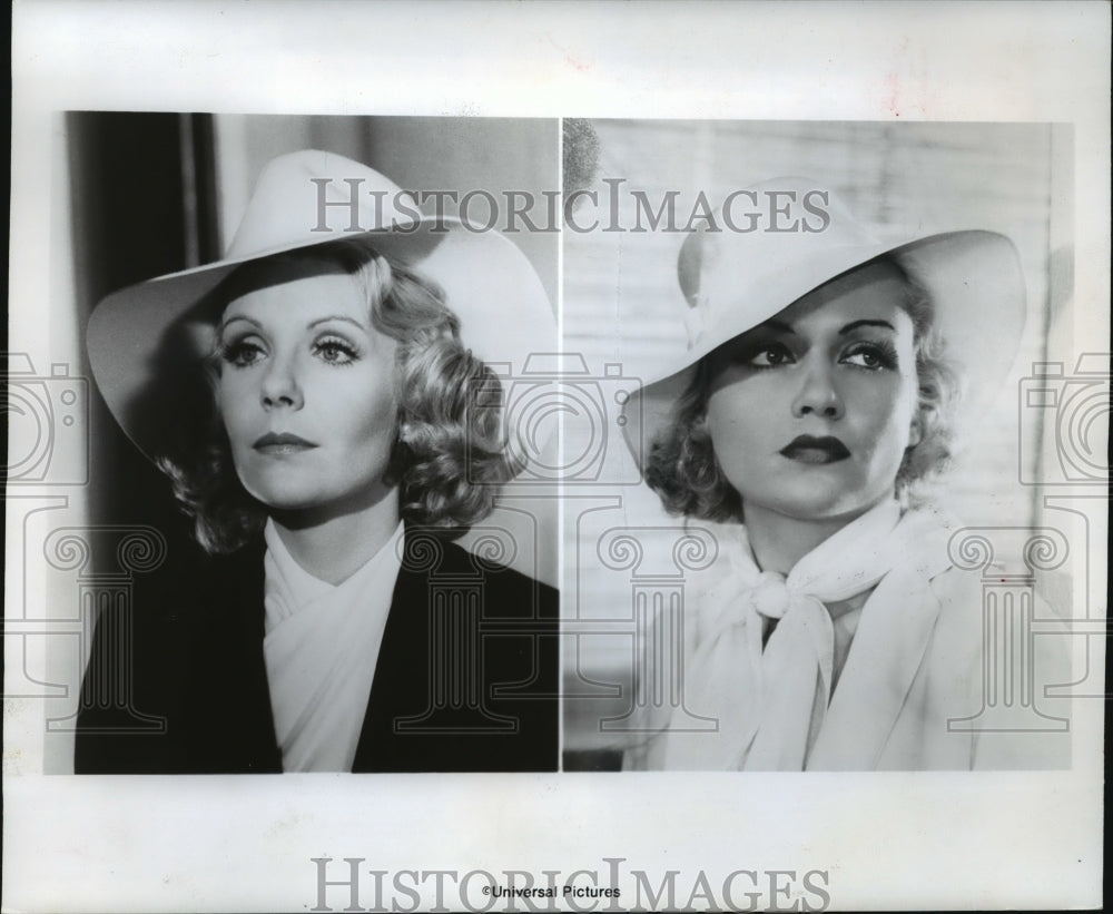 1975 Press Photo Jill Clayburgh (left) and Carole Lombard (right) - Historic Images