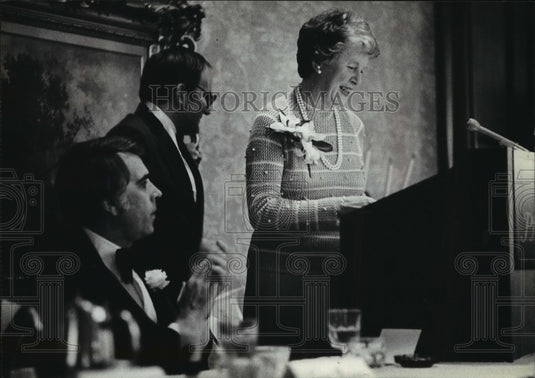 1980 Press Photo Catherine Cleary, Tom Snyder & Roger Stafford at Pfister Hotel-Historic Images