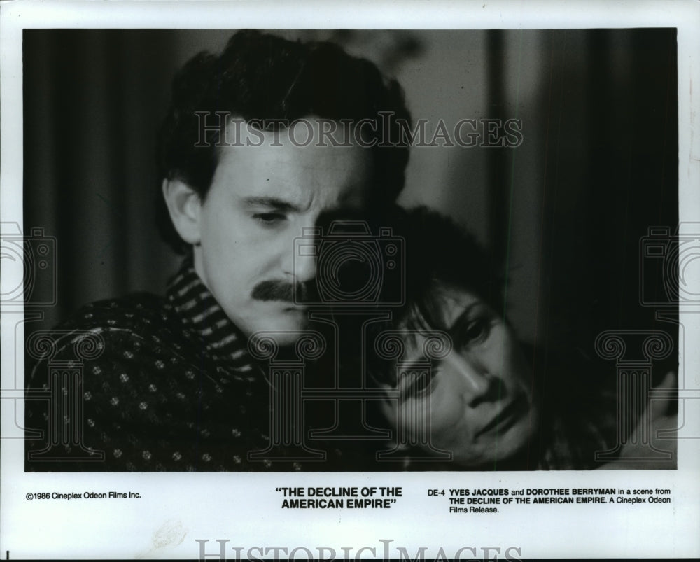 1987 Press Photo Scene from &quot;The Decline of the American Empire&quot; movie - Historic Images