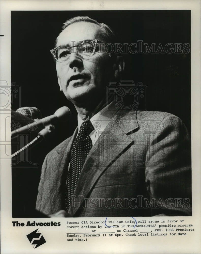 1979 Press Photo Former CIA Director William Colby in &quot;The Advocates&quot;-Historic Images