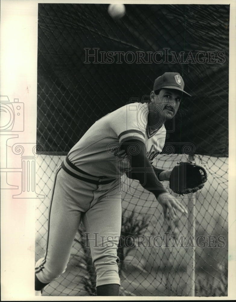 1987 Press Photo Baseball Milwaukee Brewers&#39; pitcher Mark Clear - mja78988 - Historic Images