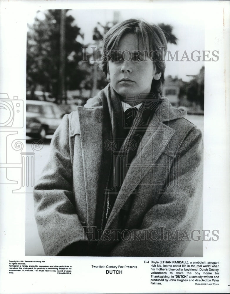 1991 Press Photo Ethan Randall in Twentieth Century Fox&#39;s &quot;Dutch&quot; - Historic Images