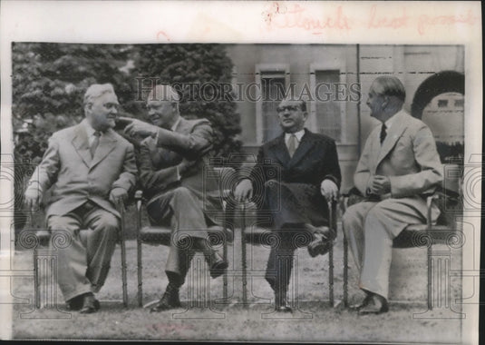 1955 Press Photo The Big Four Summit Conference-the Big Four posed at Geneva - Historic Images