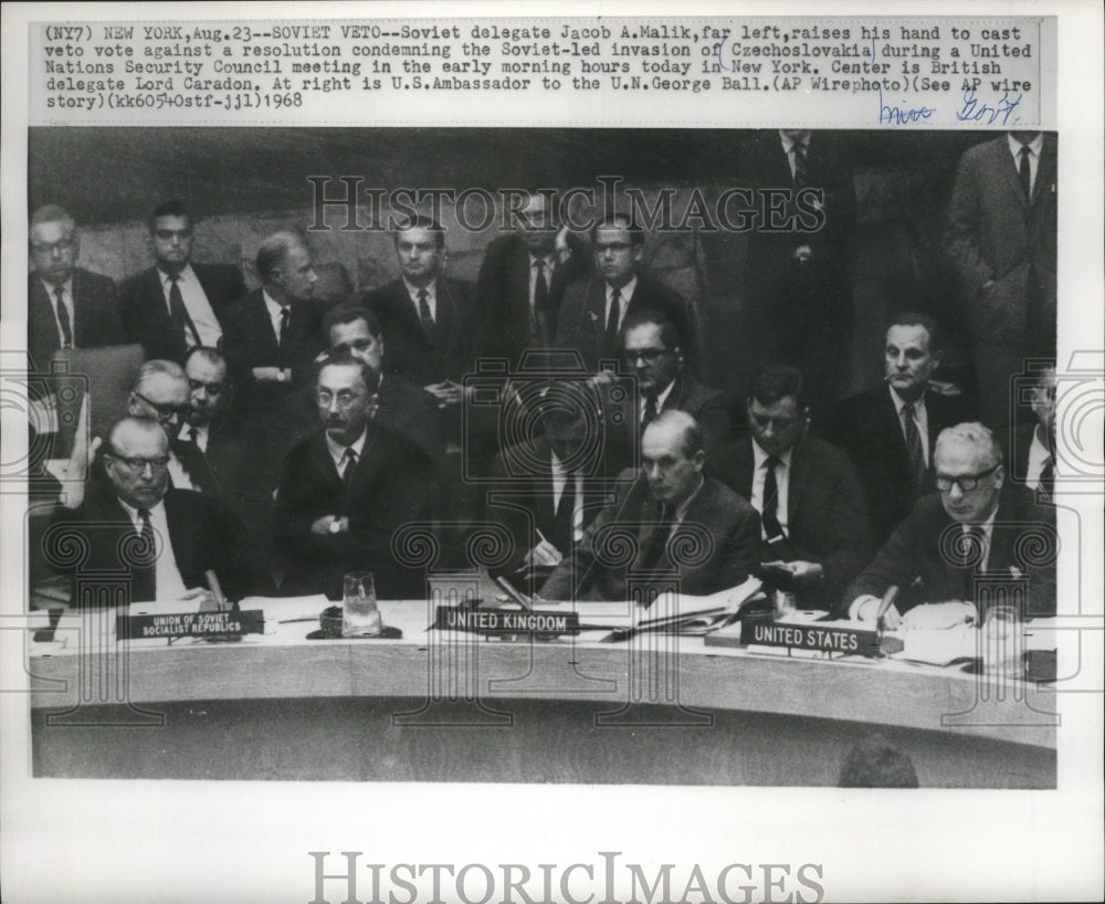 1968 Press Photo United Nations Security Council meeting in New York - mja79985 - Historic Images