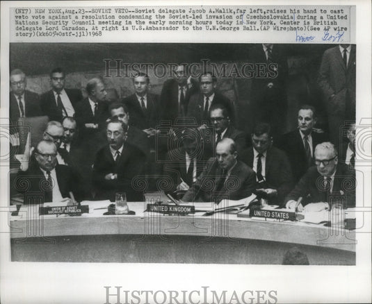 1968 Press Photo United Nations Security Council meeting in New York - mja79985 - Historic Images