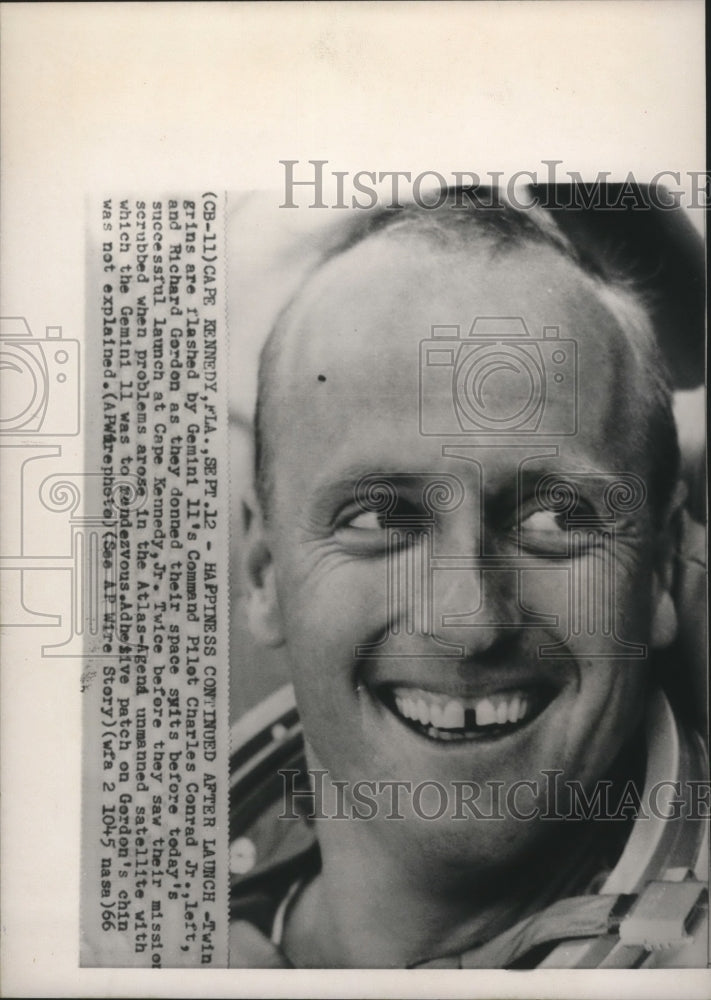 1966 Press Photo Gemini 11's Command Pilot Charles Conrad Jr. before launch-Historic Images