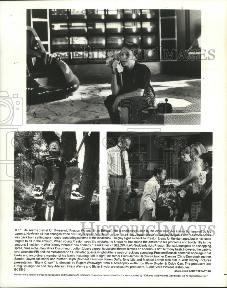 1994 Press Photo scenes from the movie "Blank Check" starring Brian Bonsall-Historic Images