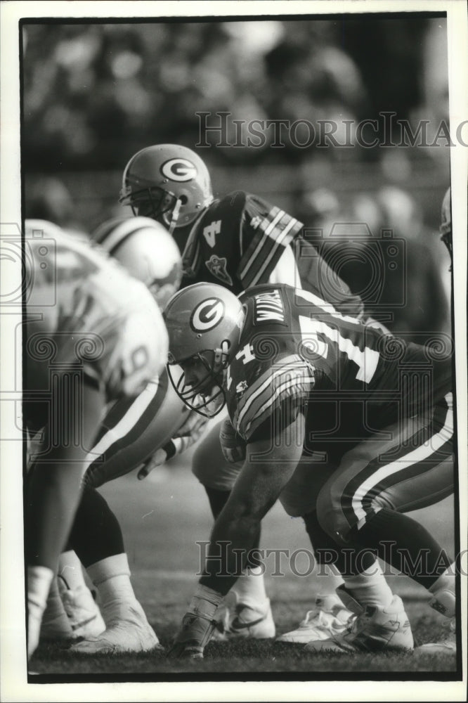 1993 Press Photo Off the bench; Dough Widell with Green Bay Packers - mja80531 - Historic Images