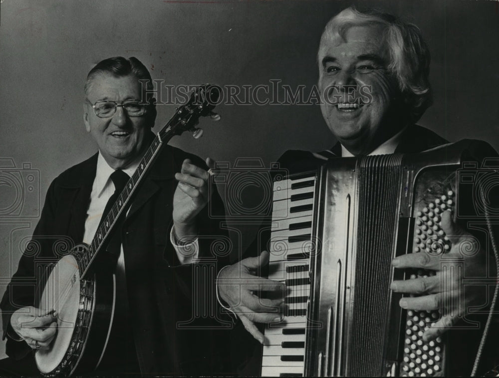 1978 Press Photo Doc Perko and Louis Bashell get together to play music-Historic Images