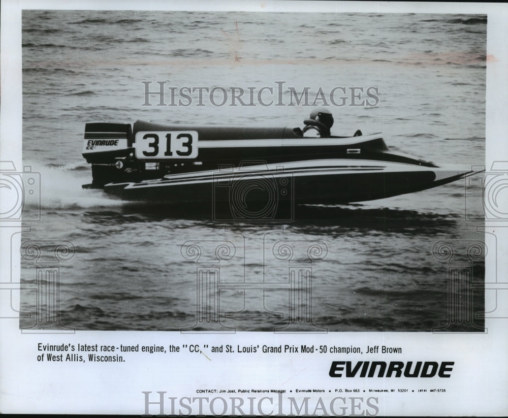 1977 Press Photo Jeff Brow Won the St. Louis Grand Prix Mod 50 Championship- Historic Images