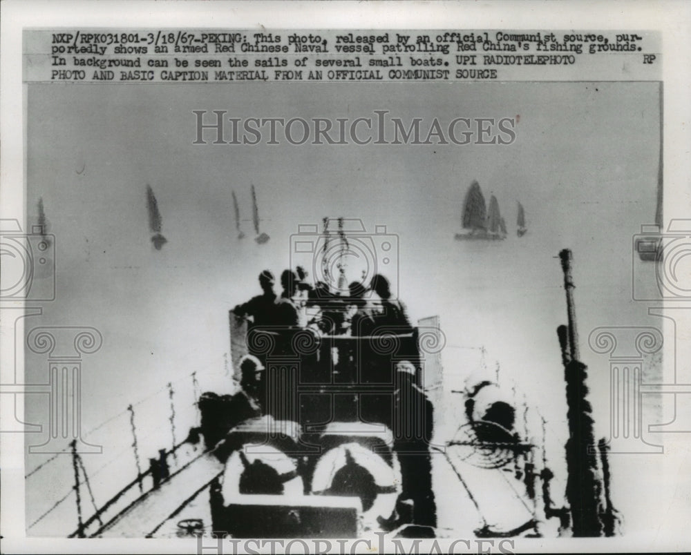 1967 An Armed Red Chinese Naval Vessel Patrols Red China&#39;s Waters - Historic Images