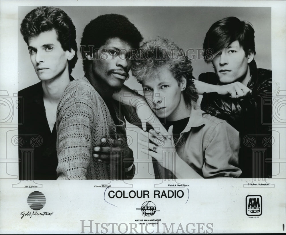 1984 Press Photo Members of the music group Colour Radio-Historic Images