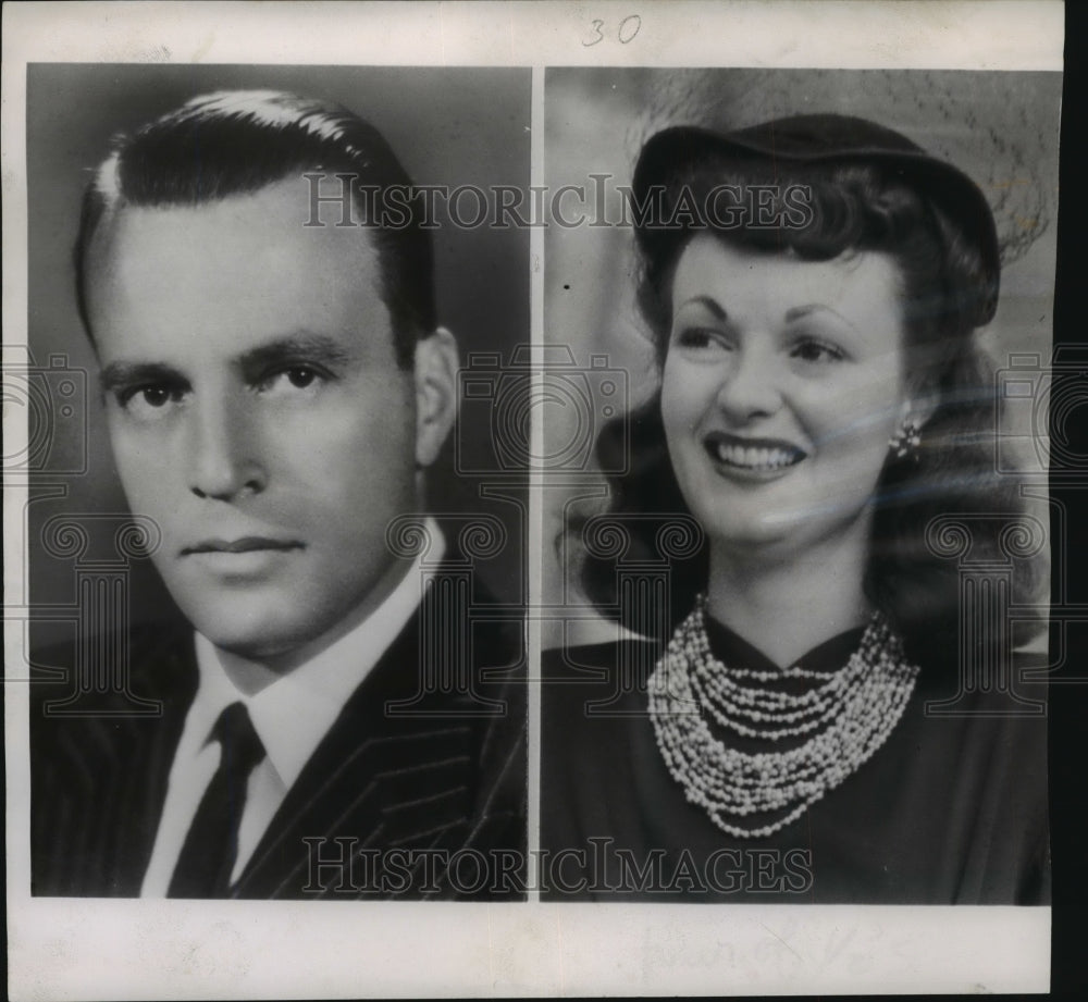 1949 Press Photo Attorney Arnold Krakower and Kathleen Winsor A Novelist - Historic Images