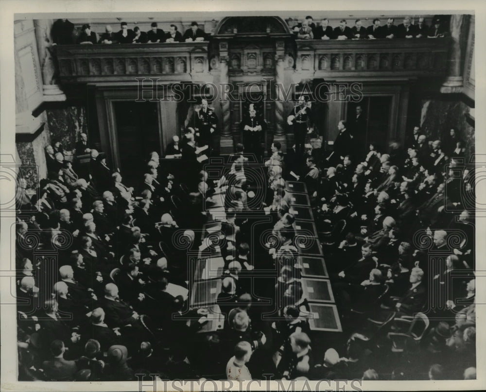 1937 Press Photo House of Parliament Opening Ceremony Victoria, British Columbia - Historic Images