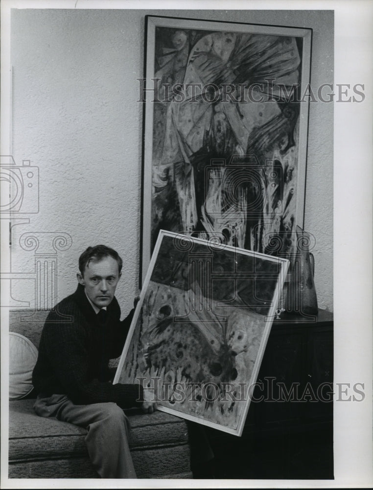 1960 Press Photo John Colt, Milwaukee artist - mja82967- Historic Images