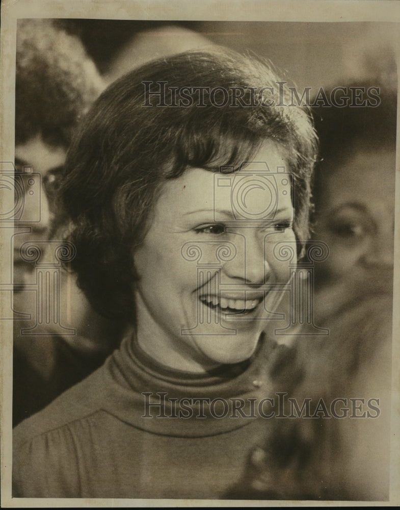 1976 Press Photo Mrs. Jimmy Carter at party at Pfister Hotel in Wisconsin. - Historic Images