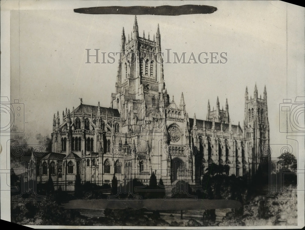 1927 Press Photo Final Design of Cathedral of Saint John The Divine - mja83495 - Historic Images