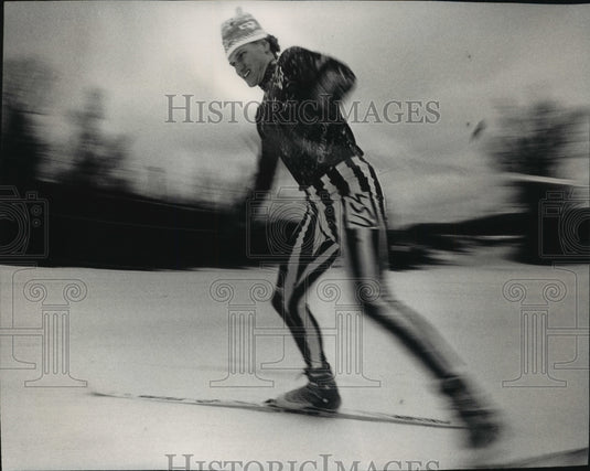 1992 Press Photo West Bend's Luke Bodensteiner, 21, cross country skiing legend - Historic Images