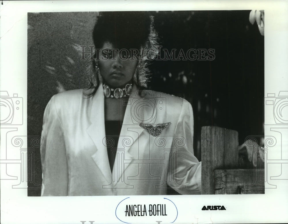 1987 Press Photo Musician Angela Bofill - Historic Images