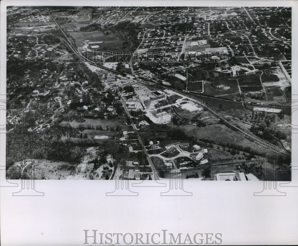 1964 Press Photo aerial view of Elm Grove, Wisconsin - Historic Images