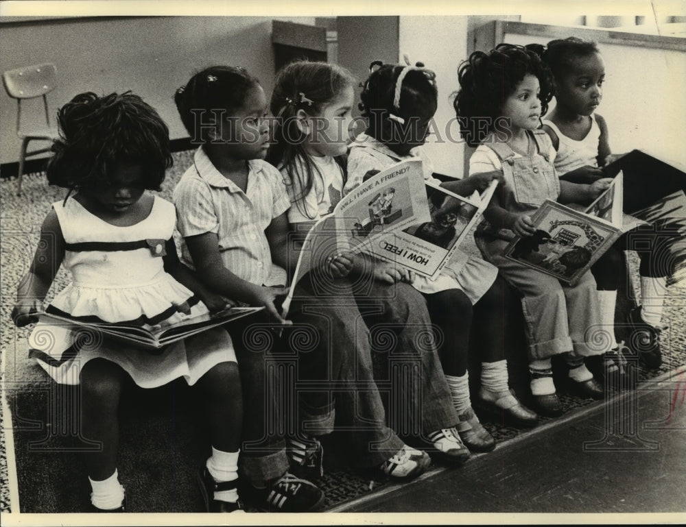 1980 Press Photo 3-year-olds at a program at the Carter Child Development Center-Historic Images
