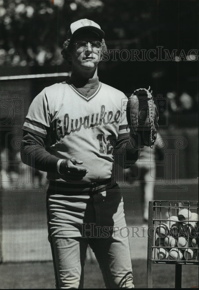 1981 Press Photo Larry Haney, baseball coach for the Milwaukee Brewers - Historic Images