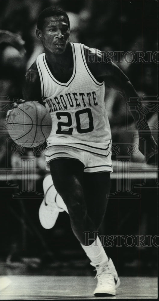 1982 Press Photo Marquette University's basketball player Mandy Johnson- Historic Images