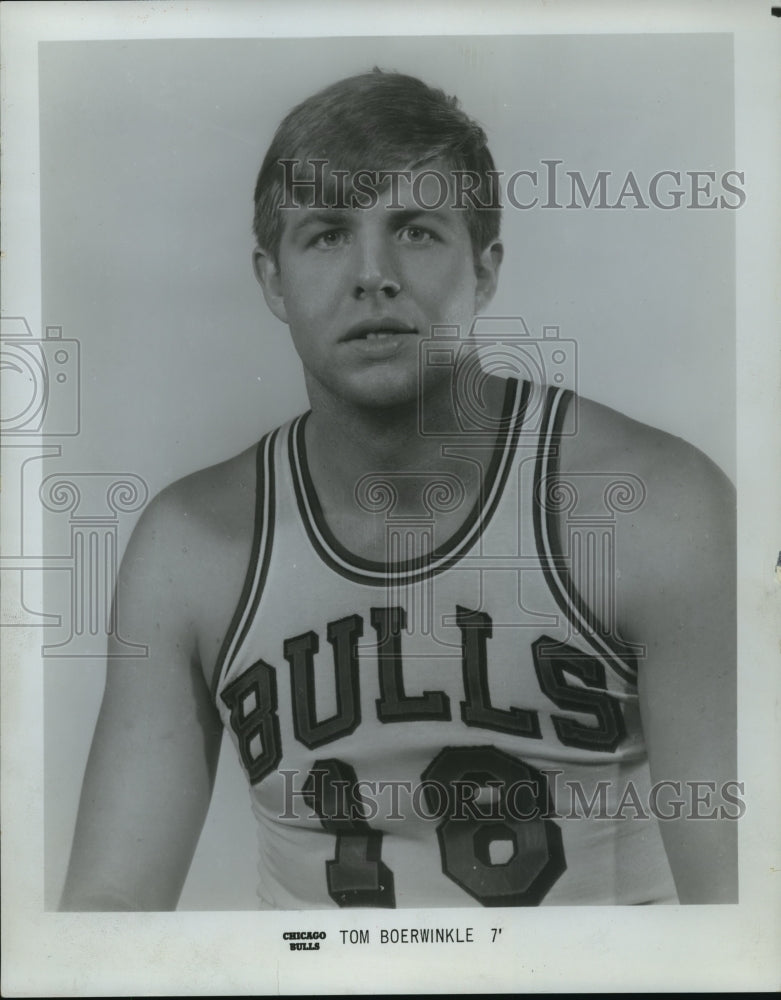 1977 Press Photo Tom Boerwinkle of Chicago Bulls Basketball Team - mja84367 - Historic Images