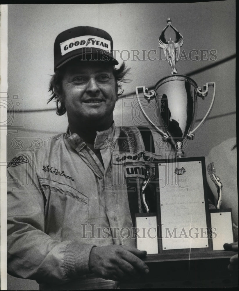 1973 Press Photo Butch Hartman winner of stock car race at State Fair Park - Historic Images