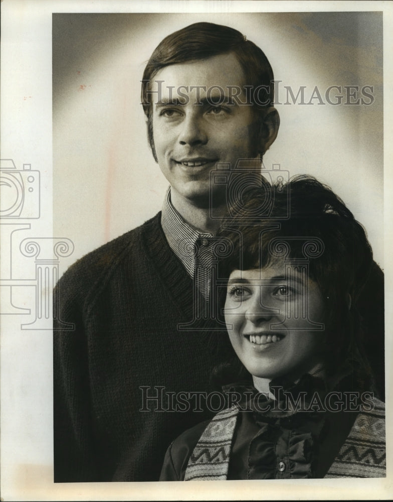 1972 Press Photo Brewers Player Skip Lockwood and His Wife Kathy - mja84588- Historic Images