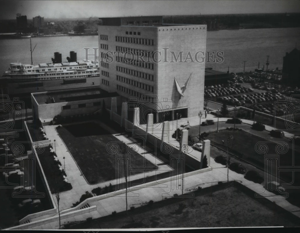 1959 Press Photo Detroit&#39;s New Veterans Memorial Building, Michigan - mja85674-Historic Images