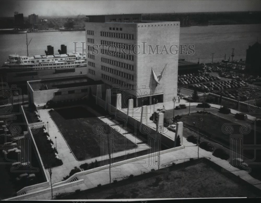 1959 Press Photo Detroit's New Veterans Memorial Building, Michigan - mja85674-Historic Images