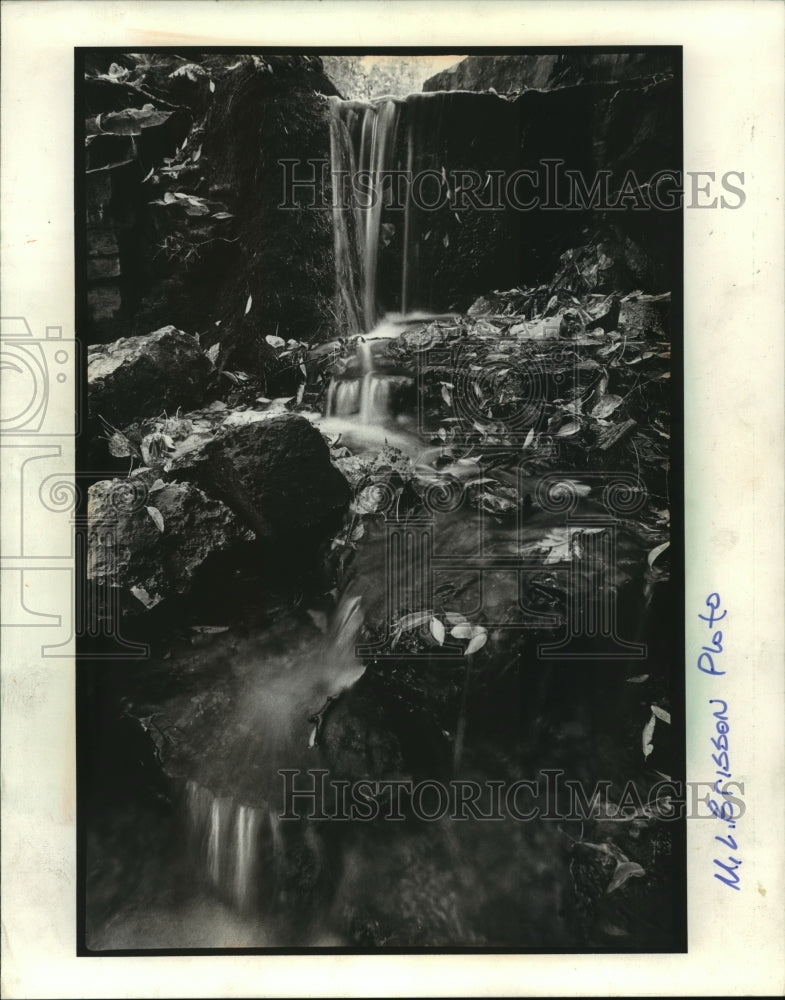 1978 Press Photo Waterfall in High Cliff State Park, Calumet County, Wisconsin - Historic Images