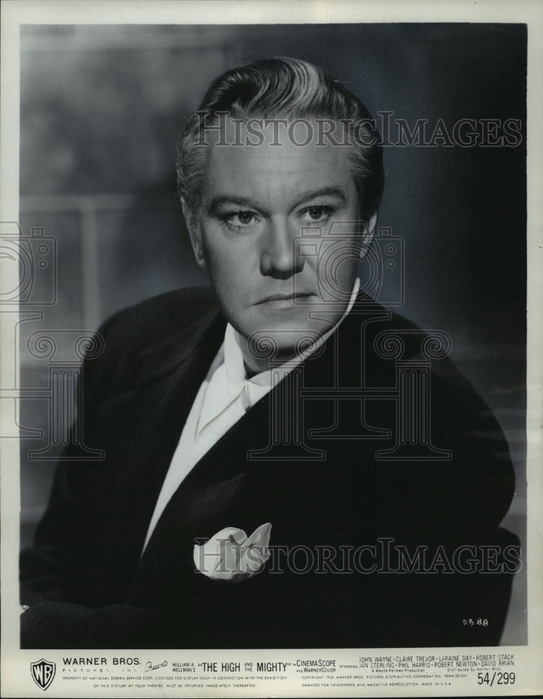 1954 Press Photo David Brian, starring in &quot;The High and the Mighty - Historic Images