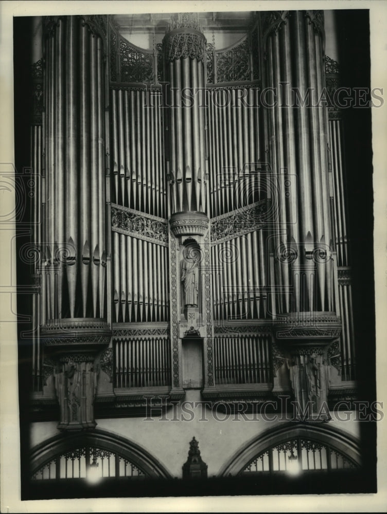 1935 Press Photo one of the largest pipe organs in the country in Chicago - Historic Images
