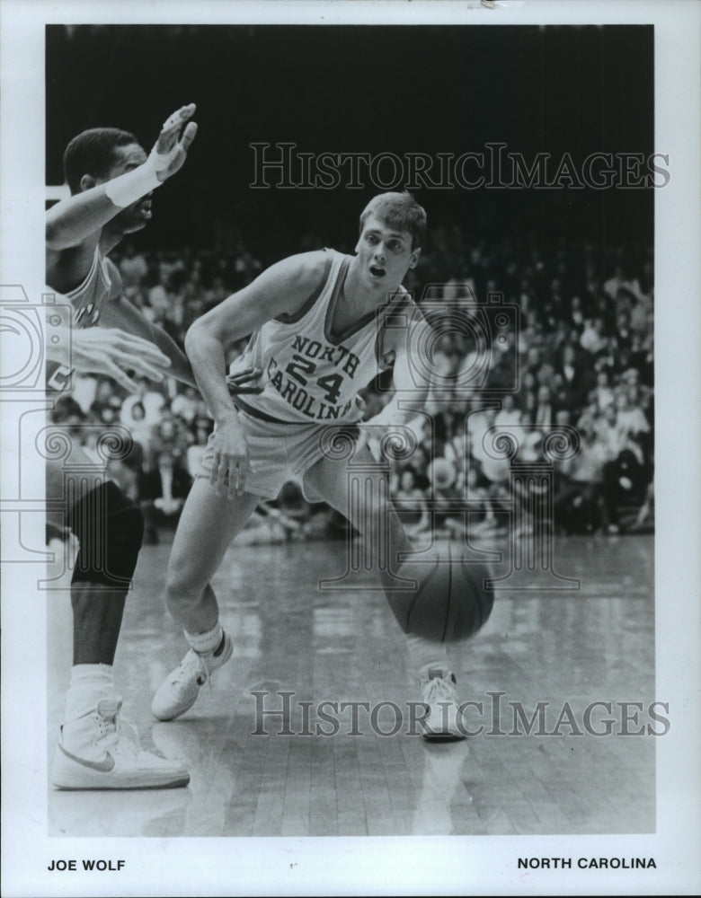 1987 Press Photo Joe Wolf, North Carolina Basketball Player - mja86163- Historic Images