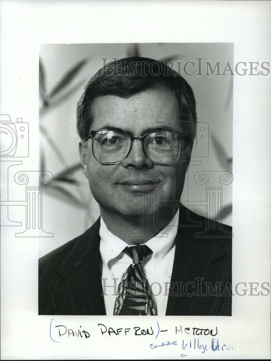 1993 Press Photo David Daffron, Merton Village candidate. - mja87254-Historic Images