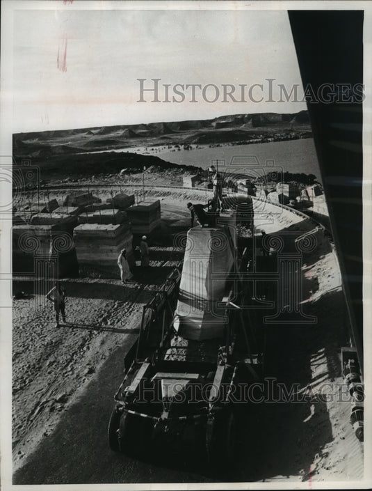 1965 Dismantling Rock Ramses II Temples at Abu Simbel, Egypt-Historic Images