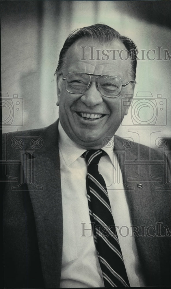 1985 Press Photo John Vishnevsky President and Chairmen of National Development - Historic Images