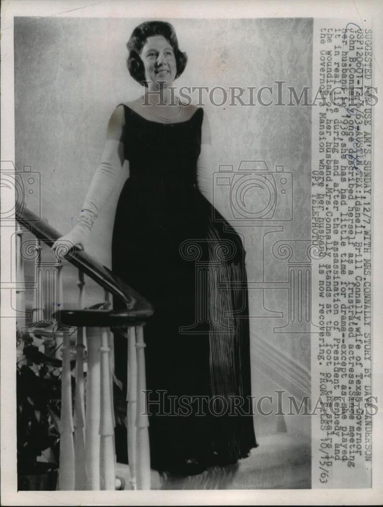 1963 Press Photo Idanell Connally Poses at the Governor&#39;s Mansion - mja87940-Historic Images