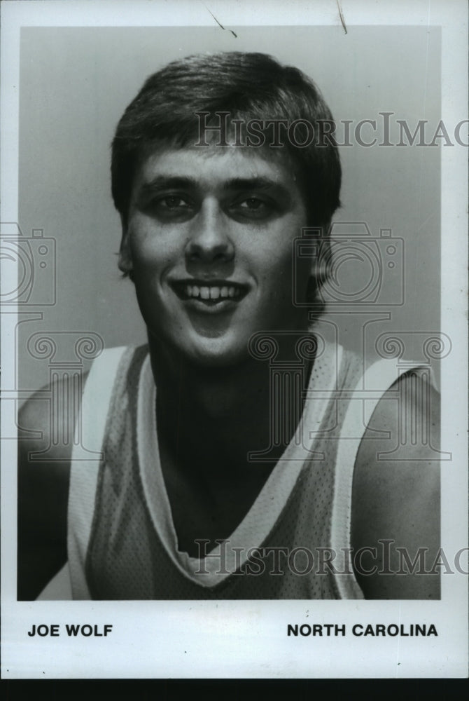 1986 Press Photo North Carolina Basketball Player Joe Wolf - mja88135 - Historic Images