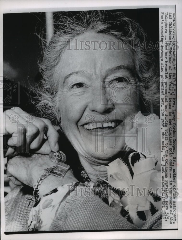 1964 Press Photo Mrs. Leroy Gordon Cooper Sr., Mother of the astronaut. - Historic Images