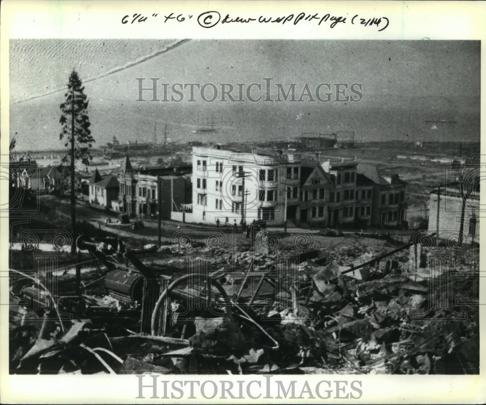 1983 Press Photo Monaco House After Fire, San Francisco California - Historic Images