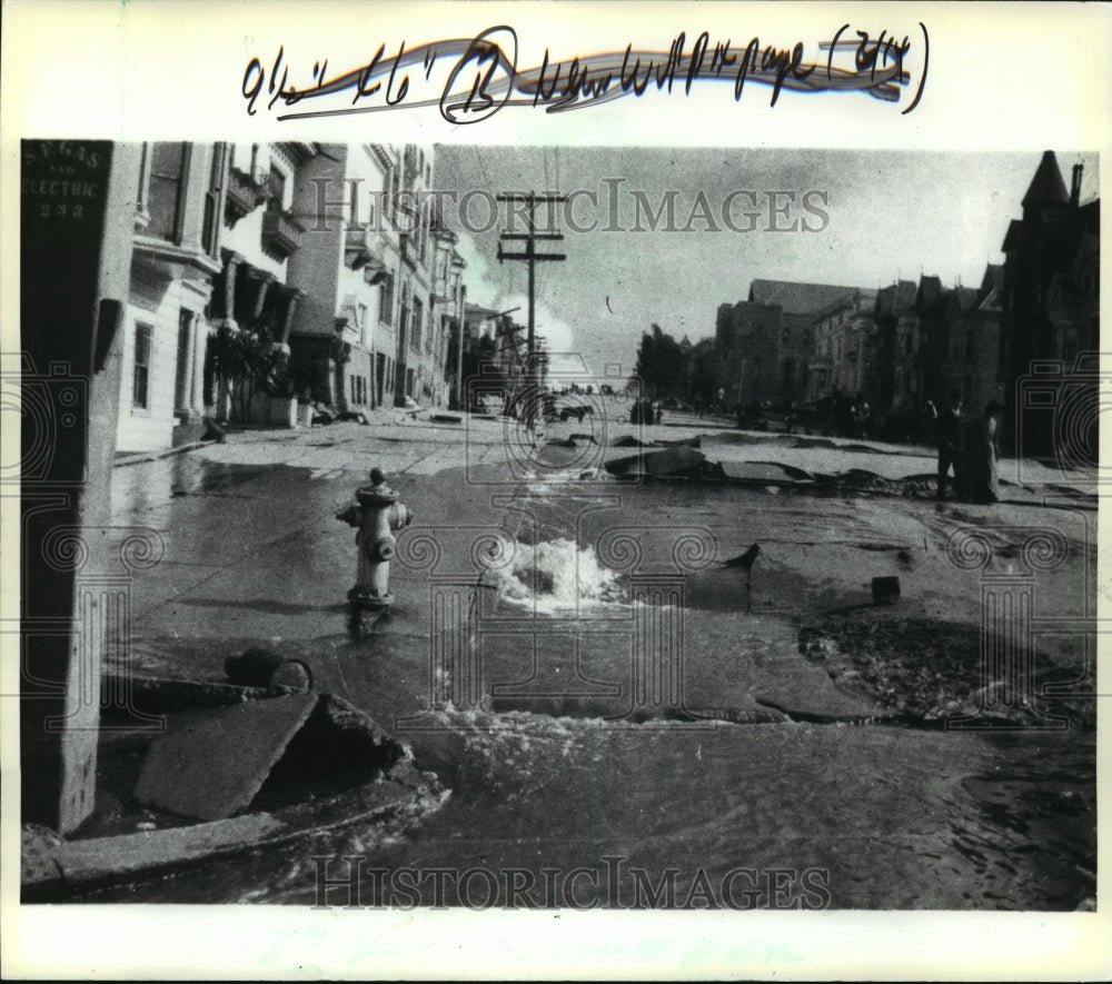 1983 Press Photo Flooding after 1906 San Francisco California Earthquake-Historic Images