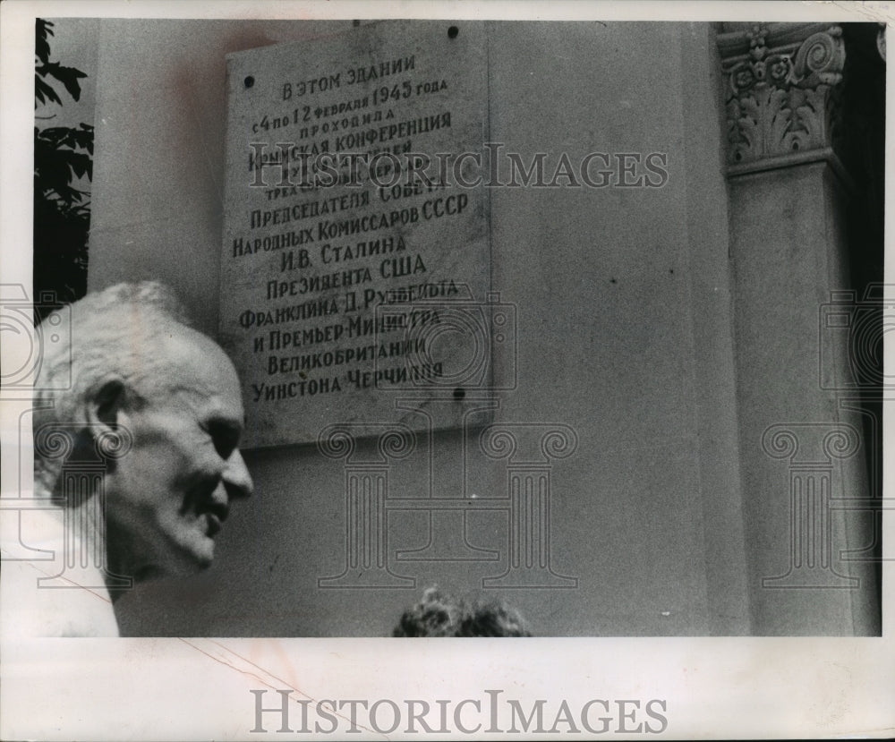 1962 Press Photo William Gorham Rice, Jr. at World War II Yalta Conference Site - Historic Images